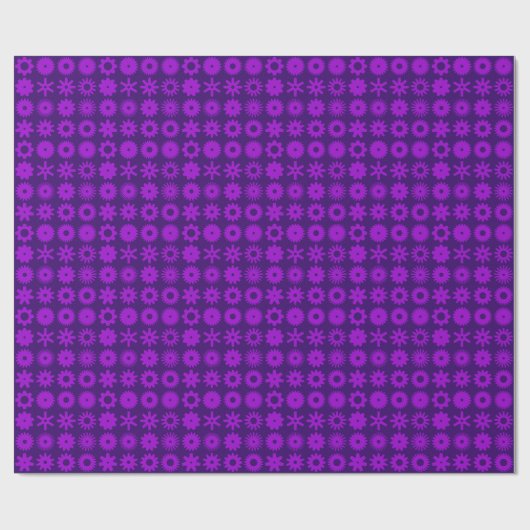 Papier Cadeau Cogs - Violet sur violet profond (Plat)