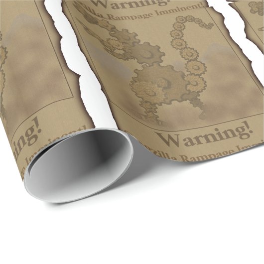 Papier Cadeau CogzillA "avertissant ! " (Coin rond)