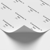 Papier Cadeau Cohérence est la clé ajouter votre nom texte image (Coin)