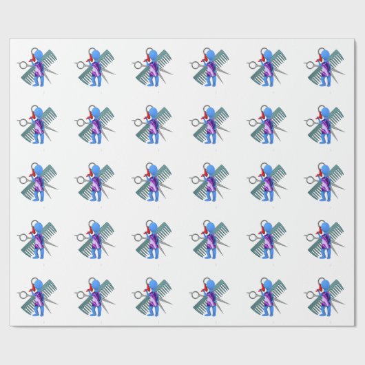 Papier Cadeau Coiffeur (Plat)