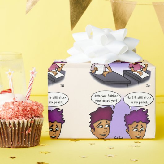 Papier Cadeau Coincé Dans Le Crayon (Fête d'anniversaire)