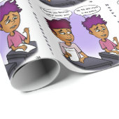 Papier Cadeau Coincé dans le crayon (Coin rond)