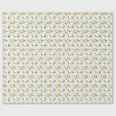 Papier Cadeau Coins Et Carré Mi-Siècle Moderne Motif (Plat)