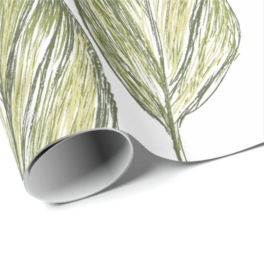 Papier Cadeau col feuille (Coin rond)