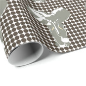 Papier Cadeau Cola Safari point avec Pop Art Elephant (Coin rond)