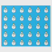 Papier Cadeau Cold snowman (Plat)