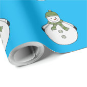 Papier Cadeau Cold snowman (Coin rond)