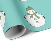Papier Cadeau Cold snowman (Coin rond)