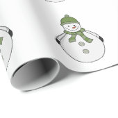 Papier Cadeau Cold snowman (Coin rond)