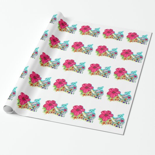 Papier Cadeau Colibri (Déroulé)