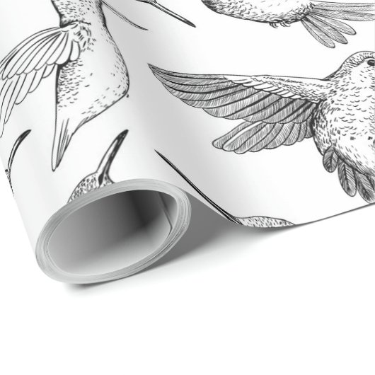 Papier Cadeau Colibri (Coin rond)