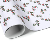 Papier Cadeau Colibri à gorge rubis de Noël (Coin rond)