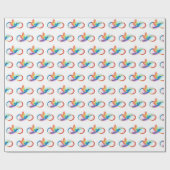 Papier Cadeau Colibri arc-en-ciel avec symbole Infinity (Plat)