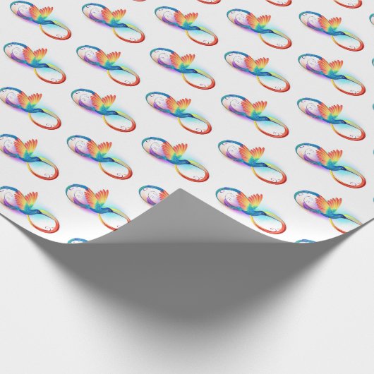 Papier Cadeau Colibri arc-en-ciel avec symbole Infinity (Coin)