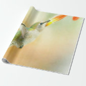 Papier Cadeau Colibri au petit matin (Déroulé)