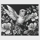 Papier Cadeau Colibri décoratif (Plat)