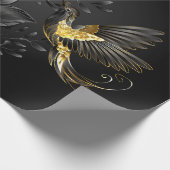Papier Cadeau Colibri noir et or (Coin)