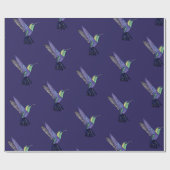 Papier Cadeau Colibri pourpre (Plat)