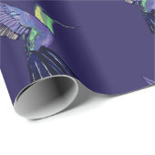 Papier Cadeau Colibri pourpre (Coin rond)