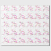 Papier Cadeau Colibri rose Abstrait (Plat)