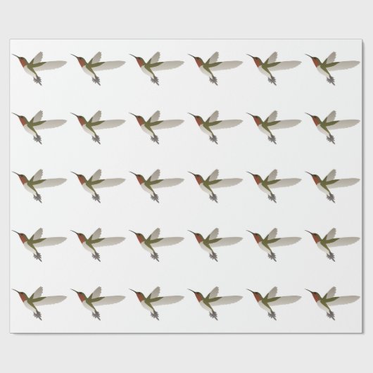 Papier Cadeau Colibri Ruby Throsé (Plat)