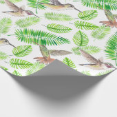 Papier Cadeau Colibris et feuilles tropicaux (Coin)