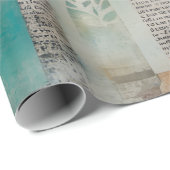 Papier Cadeau Collage Abstrait Média mixte Abstrait (Coin rond)