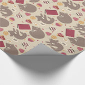 Papier Cadeau Collage confortable d'amoureux de les chats (Coin)