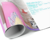 Papier Cadeau Collage d'aquarelle Abstraite (Coin rond)