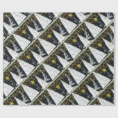 Papier Cadeau Collage d'arbres de Noël Zebra (Plat)