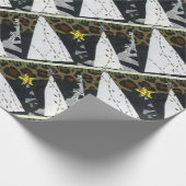 Papier Cadeau Collage d'arbres de Noël Zebra (Coin)