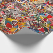 Papier Cadeau Collage d'art Pop multimédia mixte coloré (Coin)