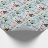 Papier Cadeau Collage de canicules rétro (Coin)