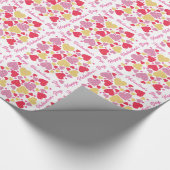 Papier Cadeau Collage de coeur couleur Heureuse Sainte-Valentin (Coin)