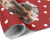 Papier Cadeau Collage de Coeurs de photos Valentines | Personnal (Coin rond)