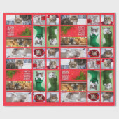 Papier Cadeau Collage de dix chats (Plat)