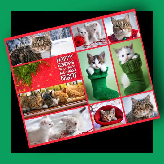 Papier Cadeau Collage de dix chats