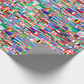 Papier Cadeau Collage de drapeau du monde (Coin)