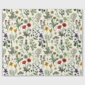 Papier Cadeau Collage de fleurs sauvages (Plat)