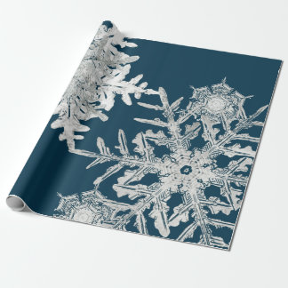 PAPIER CADEAU COLLAGE DE FLOCONS DE NEIGE DE WILSON BENTLEY SUR