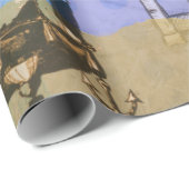 Papier Cadeau Collage de la Fête des pères de ballon à air chaud (Coin rond)