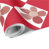 Papier Cadeau Collage de matières textiles DO-IT-YOURSELF couleu (Coin rond)