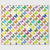 Papier Cadeau Collage de papillon (Plat)