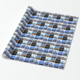 Papier Cadeau Collage de photo d'image de l'horizon 8 de New