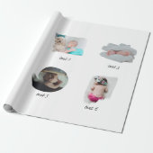 Papier Cadeau Collage de photos de bébé moderne (Déroulé)