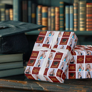 Papier Cadeau Collage de photos de remise de diplômes bordeaux p