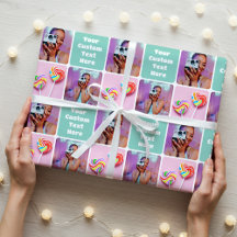 Collage de photos personnalisé motif vert rétro mo