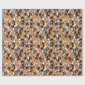 Papier Cadeau Collage de pinceaux de Guinée illustrations à moti (Plat)