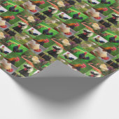 Papier Cadeau Collage de poulets de ferme (Coin)
