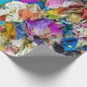 Papier Cadeau collage de tissu coloré (Coin)